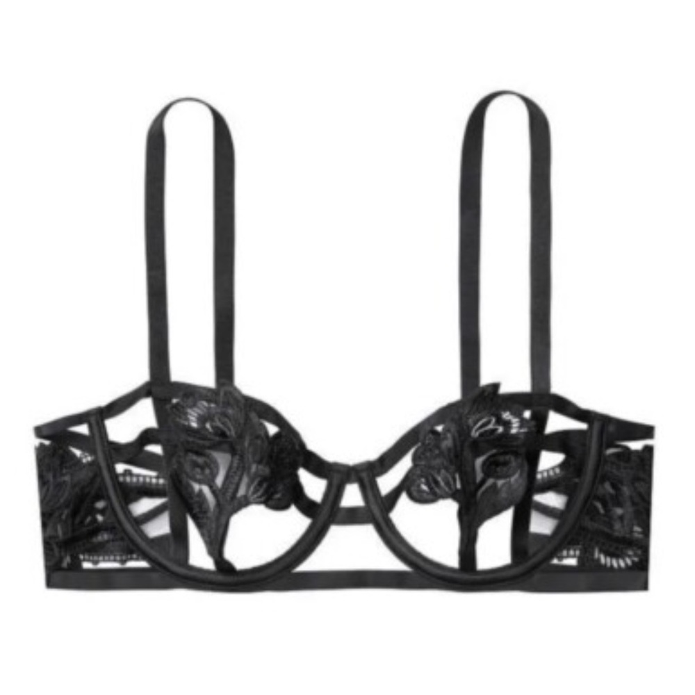 Victoria's Secret Black Lace Unlined Bra